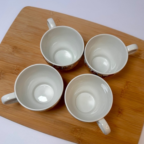 Set of 4 Myott “Festival” Ironstone Mugs • Retro 70s Floral England 🌼🍂✨ - Picture 7 of 8